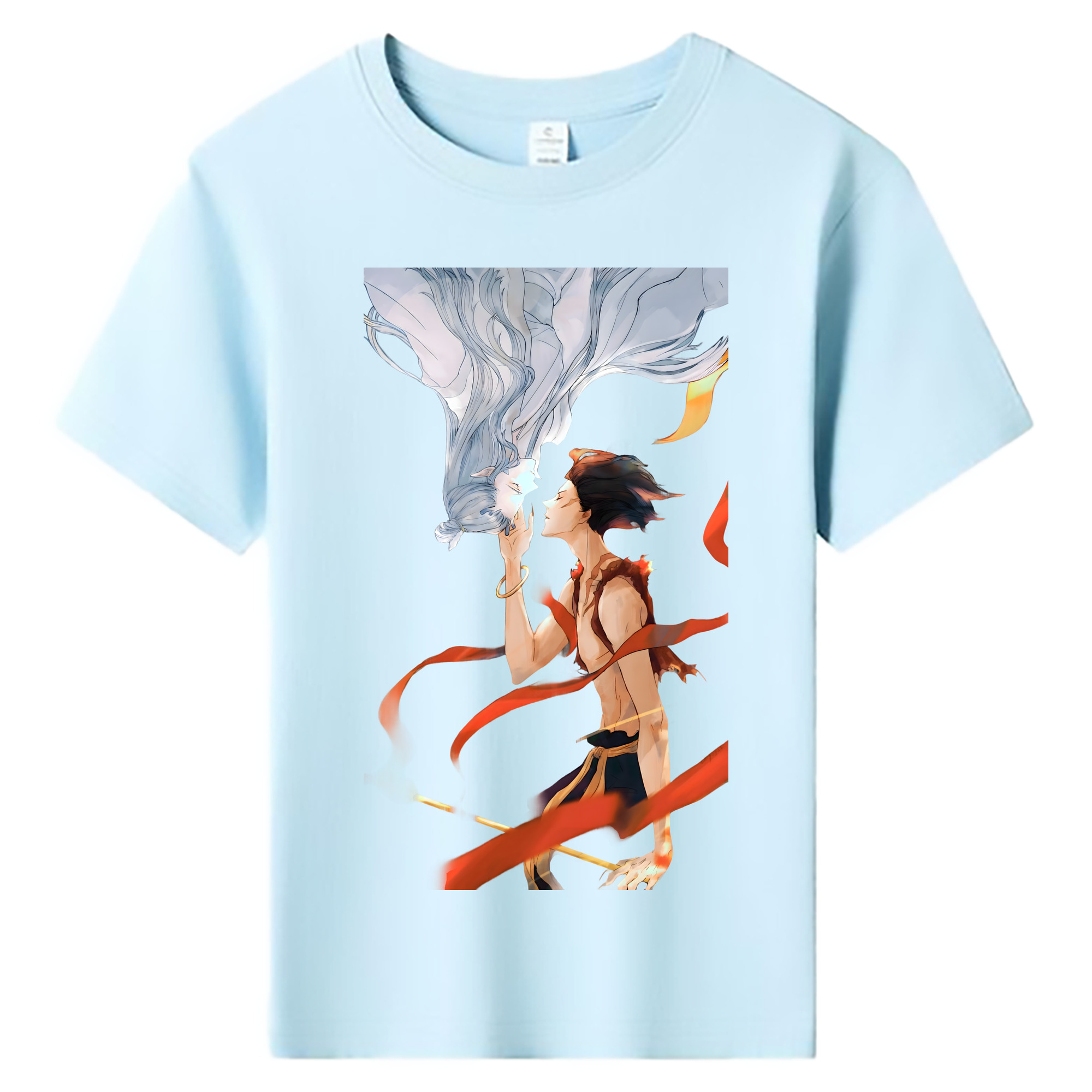 （画像用） Ne Zha 2 ナタ 魔童の大暴れ 綿100％キッズTシャツ（フロントプリント）